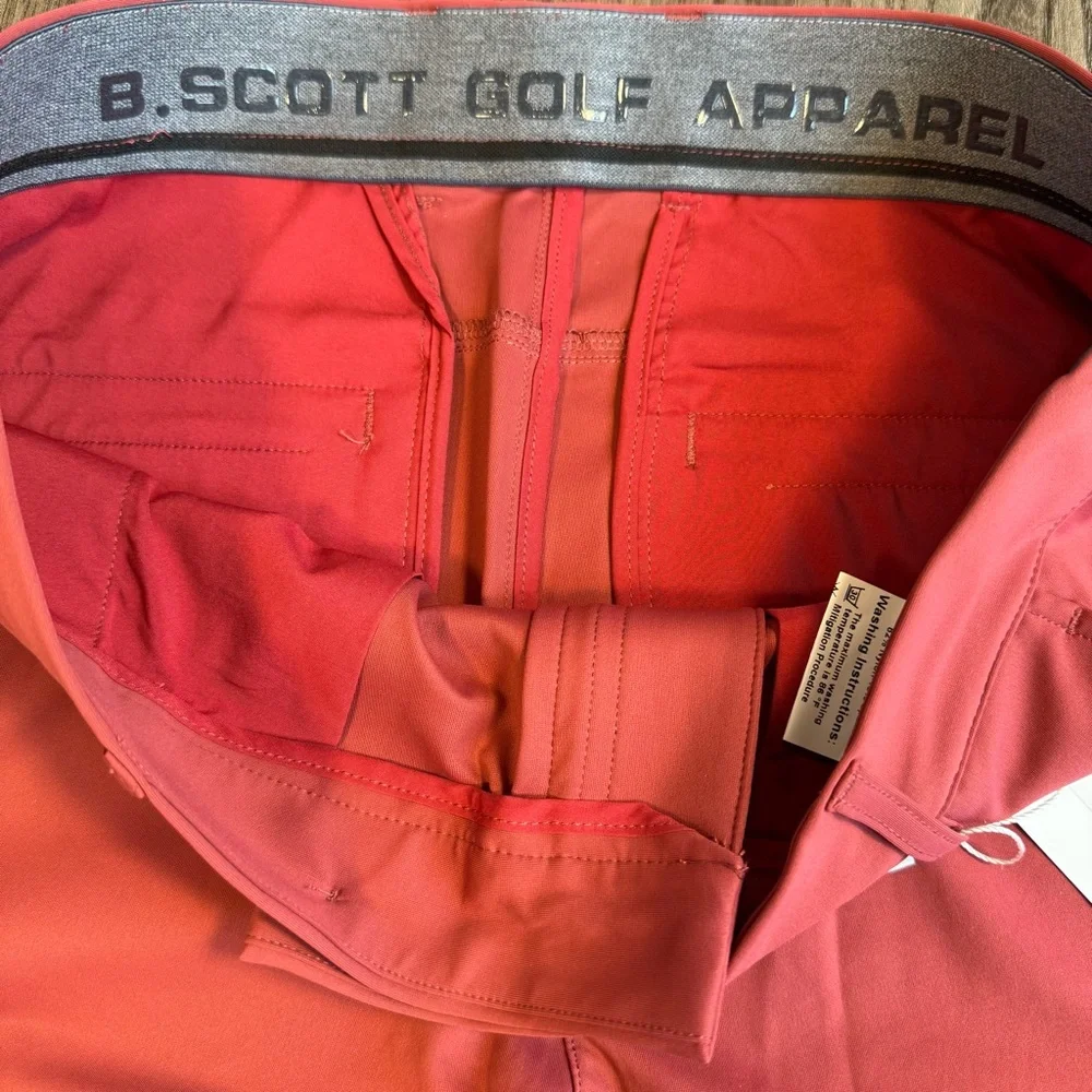 Boston Scott Golf Men's Golf Tech Pants Merlot Casual Golf Size 31/33